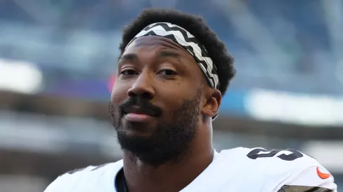 Myles Garrett defensive end of the Cleveland Browns