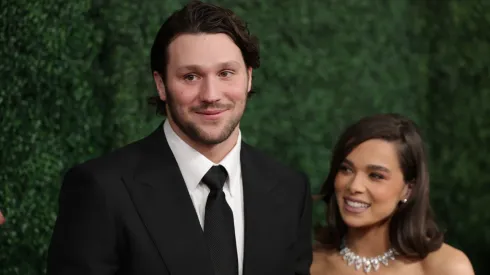 Josh Allen quarterback of the Buffalo Bills and his girlfriend Hailee Steinfeld