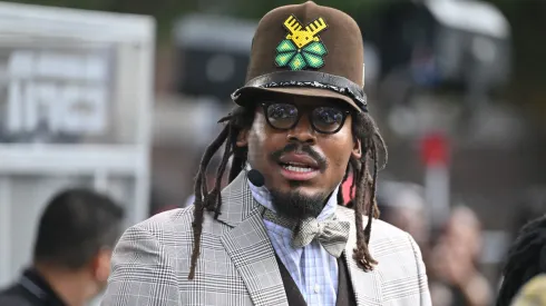 Cam Newton attends ESPN First Take at Clark Atlanta University and Morehouse College on November 08, 2024 in Atlanta, Georgia.