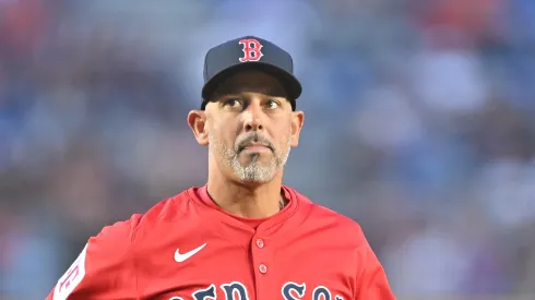 Manager Alex Cora of the Boston Red Sox enters the field prior to the MLB Monterrey Series between the Boston Red Sox and Sultanes de Monterrey at estadio Mobil Super on March 24, 2025 in Monterrey, Mexico.