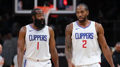 James Harden #1 and Kawhi Leonard #2 of the LA Clippers.
