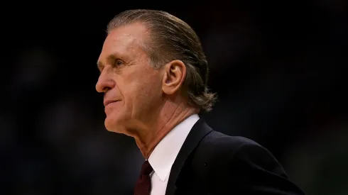 Pat Riley coaching the Miami Heat during the 2006-07 NBA season