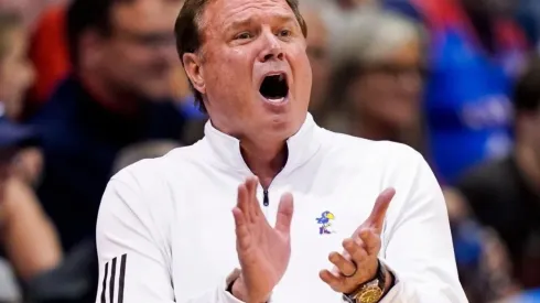 Head coach Bill Self of the Kansas Jayhawks