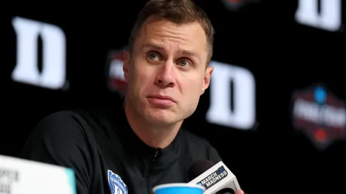 Head coach John Scheyer of the Duke Blue Devils.