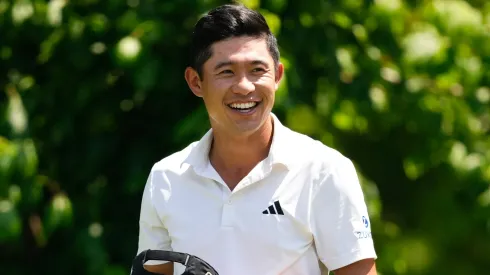 Collin Morikawa of the United States walks to the sixth tee during the first round of the Charles Schwab Challenge at Colonial Country Club on May 23, 2024.