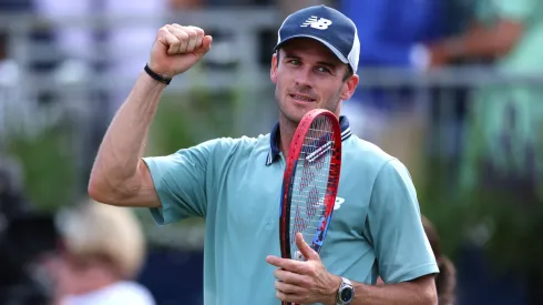 Tommy Paul of United States celebrates following victory against Sebastian Korda of United States in the Men's Singles Semi Final match on Day Six of the cinch Championships in 2024.