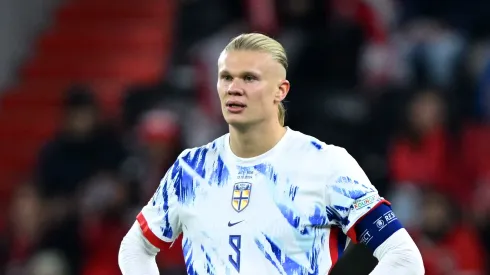Erling Haaland of Norway looks on during the UEFA Nations League 2024/25 League B Group B3 match between Austria and Norway
