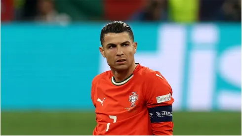 Cristiano Ronaldo of Portugal reacts following an injury during the UEFA Nations League 2025 final match between Portugal and Spain at Munich Football Arena on June 08, 2025 in Munich, Germany.