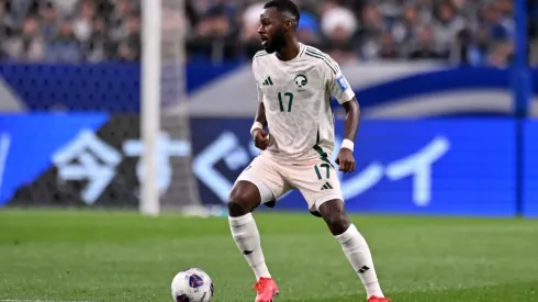 Hassan Altambakti in action during the FIFA World Cup qualifier Asian third round Group C match between Japan and Saudi Arabia