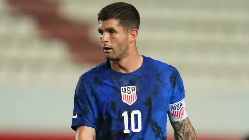 Christian Pulisic of The United States looks on during the International Friendly match between Saudi Arabia and United States at Estadio Nueva Condomina on September 27, 2022 in Murcia, Spain.