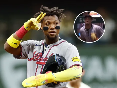 Video: Acuña Jr. greets ex-teammate Arcia in the most painful way