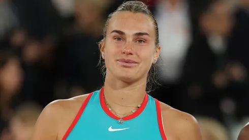 Aryna Sabalenka after the Women’s Singles Final match on Day Fourteen of the 2025 French Open at Roland Garros on June 07, 2025 in Paris, France.