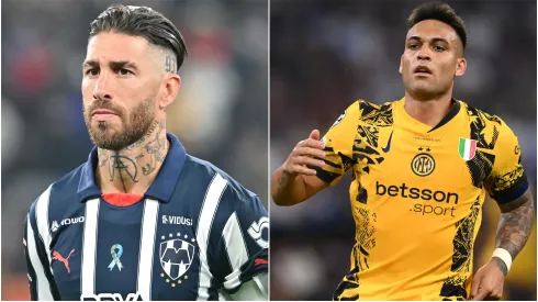 Sergio Ramos of Monterrey and Lautaro Martinez of Inter Milan.