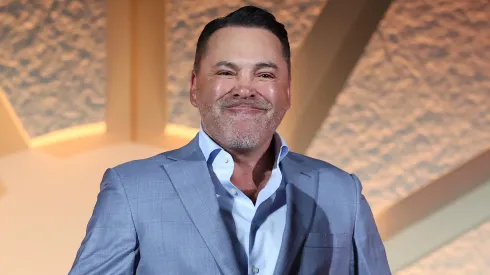 Oscar De La Hoya looks on during the press conference as part of the Riyadh Season – Latino Night on November 14, 2024 in Riyadh, Saudi Arabia.