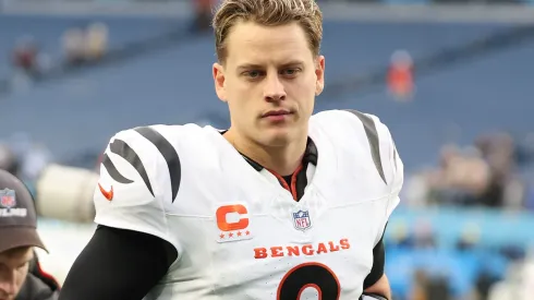 Joe Burrow #9 of the Cincinnati Bengals jogs off the field after his team's 37-27 victory against the Tennessee Titans at Nissan Stadium on December 15, 2024 in Nashville, Tennessee.