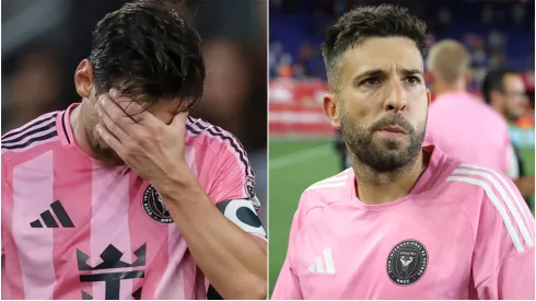 Lionel Messi #10 of Inter Miami CF and Jordi Alba #18 of Inter Miami CF.