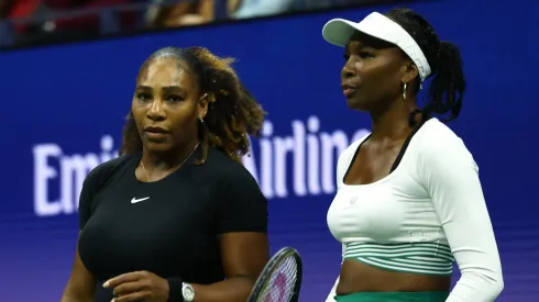 Serena Williams and Venus Williams of The United States.