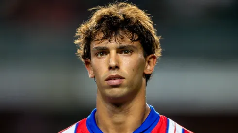 Joao Felix of Atletico de Madrid reacts prior to the Kitchee v Atletico de Madrid – BOC Life Cup at Hong Kong Stadium on August 7, 2024.