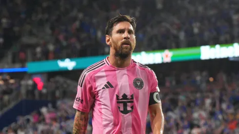 Lionel Messi #10 of Inter Miami CF reacts after the team's defeat in the MLS match between FC Cincinnati and Inter Miami CF at TQL Stadium