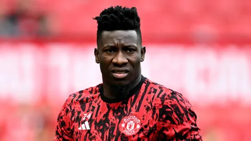 Andre Onana warming up.