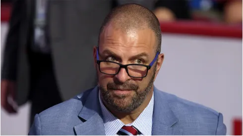 Bill Zito of the Florida Panthers in 2022 NHL Draft at Bell Centre.