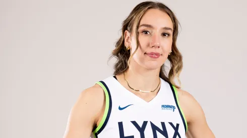 Alanna Smith #8 of the Minnesota Lynx poses for a portrait at Target Center on May 1, 2025.