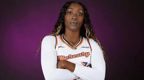 Kahleah Copper #2 of the Phoenix Mercury poses for a portrait during media day in 2025.