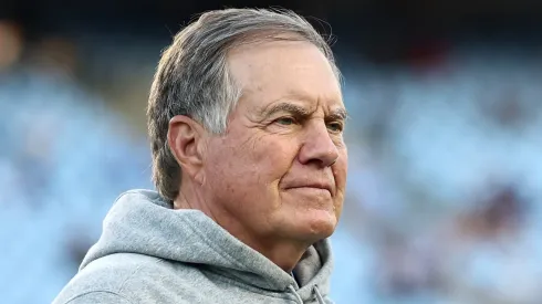 Bill Belichick looks on prior to the game vs TCU on September 01, 2025, North Carolina.
