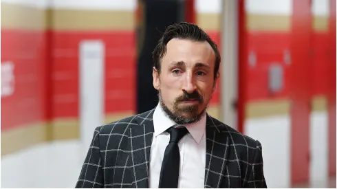 Brad Marchand at Amerant Bank Arena on June 12, 2025 in Sunrise, Florida.