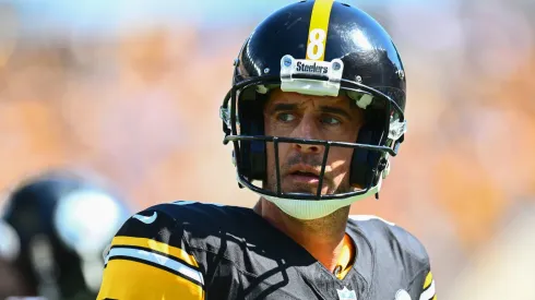 Aaron Rodgers #8 of the Pittsburgh Steelers.