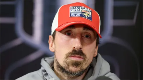 Brad Marchand at Rogers Place on June 03, 2025 in Edmonton, Alberta.