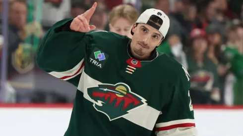 Andre Fleury reacts after losing in Game Six of the First Round of the 2025 Stanley Cup Playoffs.