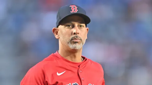Alex Cora enters the field prior to the MLB Monterrey Series on March 24, 2025 in Monterrey, Mexico.