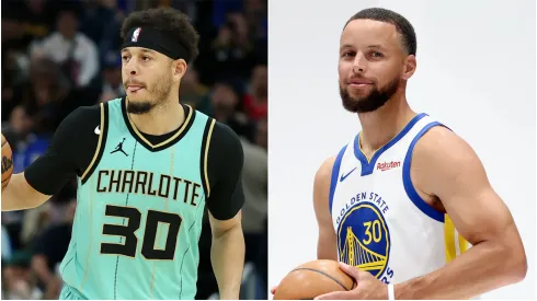 Seth Curry and Stephen Curry #30 of the Golden State Warriors.