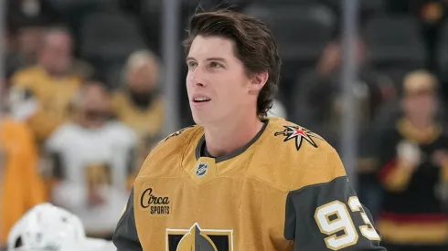 Mitch Marner at T-Mobile Arena on October 08, 2025 in Las Vegas, Nevada.