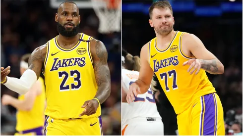 LeBron James and Luka Doncic of Los Angeles Lakers.