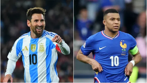 Lionel Messi (left) and Kylian Mbappe.