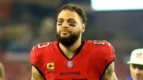 Mike Evans at Raymond James Stadium on January 15, 2024 in Tampa, Florida.