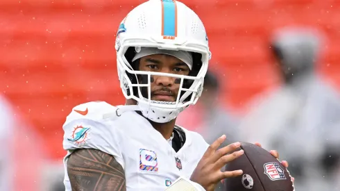 Tua Tagovailoa #1 of the Miami Dolphins.