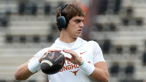 Arch Manning at Davis Wade Stadium on October 25, 2025 in Starkville, Mississippi.