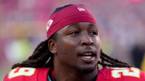 Kareem Hunt after a Chiefs game.