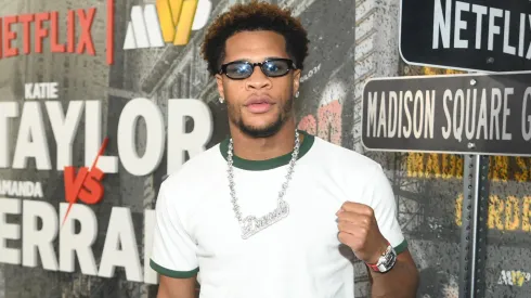 Devin Haney attends Netflix's Katie Taylor vs Amanda Serrano 3.