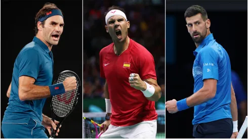 Roger Federer, Rafael Nadal and Novak Djokovic.