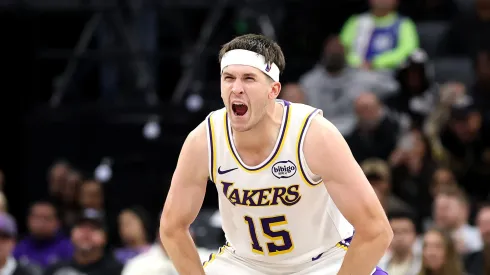 Austin Reaves #15 of the Los Angeles Lakers.