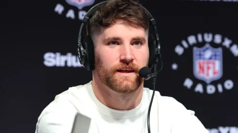 Dalton Schultz speaks on SiriusXM at Super Bowl LVIII.