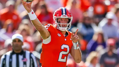 Cade Klubnik #2 of the Clemson Tigers.