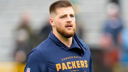 Tucker Kraft #85 of the Green Bay Packers.