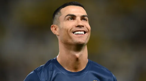 Cristiano Ronaldo of Al Nassr FC reacts during a Saudi Pro League match.