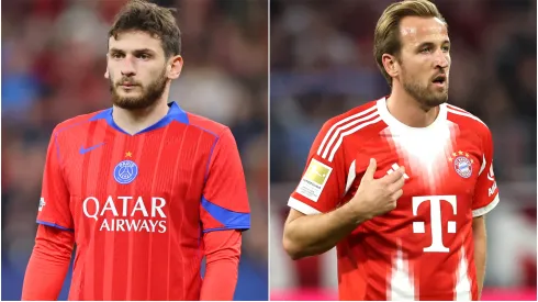 Khvicha Kvaratskhelia of PSG and Harry Kane of Bayern Munich.