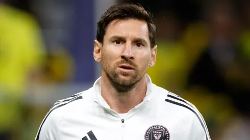 Lionel Messi prior to Game 2 of MLS Cup Playoffs vs Nashville.